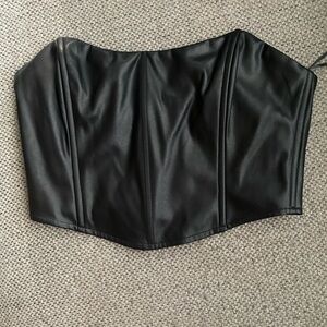 Faux Leather Corset